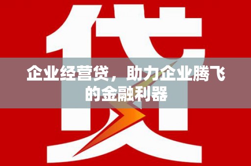 麟游企业经营贷，助力企业腾飞的金融利器