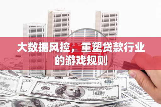 麟游大数据风控，重塑贷款行业的游戏规则
