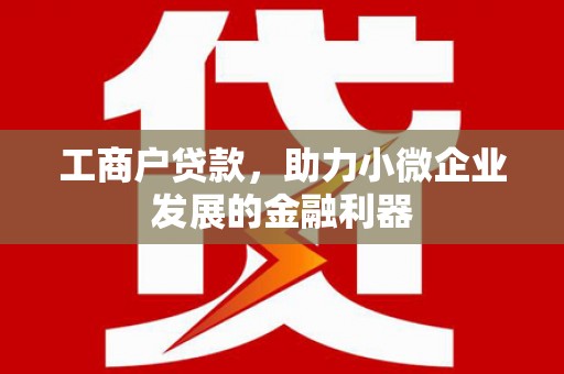 麟游工商户贷款，助力小微企业发展的金融利器