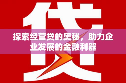 麟游探索经营贷的奥秘，助力企业发展的金融利器