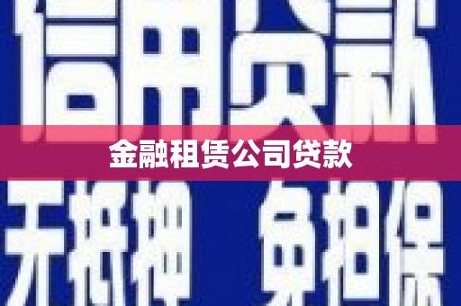 麟游金融租赁公司贷款