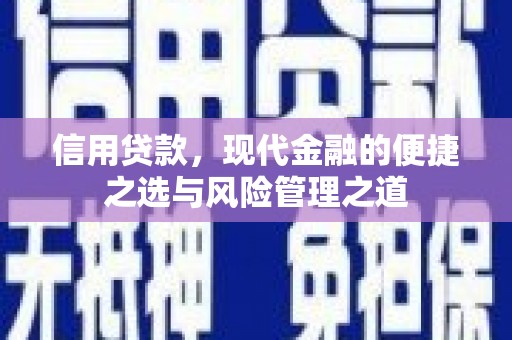 麟游信用贷款，现代金融的便捷之选与风险管理之道