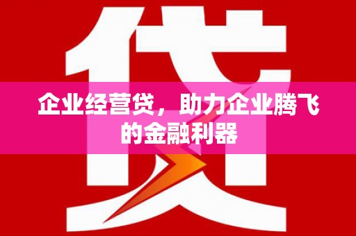 麟游企业经营贷，助力企业腾飞的金融利器