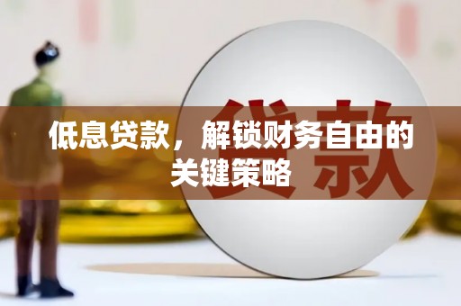 麟游低息贷款，解锁财务自由的关键策略